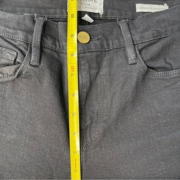 Frame Le Skinny de Jeanne Crop Jeans Film Noir Size 27 - Picture 8 of 10